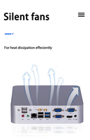 Mini PC compact robuste, ordinateur silencieux, double LAN, 2 COM, USB, HD, VGA, SSD avec design VESA pour une large gamme d'applications
