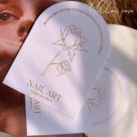 Cartes de Remerciement et de Vœux Personnalisées en Papier Coton Haut de Gamme avec Logo Gaufré, Texte Imprimé Dorure Or et Finition Mate