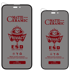 Gran Venta: Protector de Pantalla de Vidrio Templado ESD para <span class=keywords><strong>iPhone</strong></span> 17 16 15 Pro <span class=keywords><strong>14</strong></span> 13 Pro Max, Mate, Anti-Espía, Privacidad, Anti-Miradas - Product Image 2