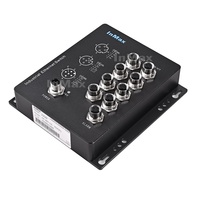 Inmax 8x10/100M puertos EN50155 M12 conmutador Ethernet ferroviario 24V/48V IP67 IP40 IP54 IP65 IP67 conmutador de red Ethernet industrial