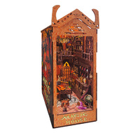 Kit de construction de nichoir à livres Magic Book House - Nichoir à livres en bois DIY pour enfants, ensemble de jouets de construction de meubles en puzzle 3D, design personnalisé et créatif