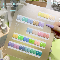 Vendeeni ensemble de vernis à ongles gel de haute qualité 24 macarons de couleurs unies vernis à ongles uv marque privée 15ml fournitures de nail art uv gel