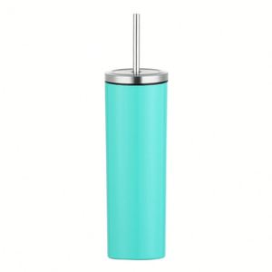 Gobelet droit anti-fuite de 600 ml avec couvercle à vis et paille - Product Image 6