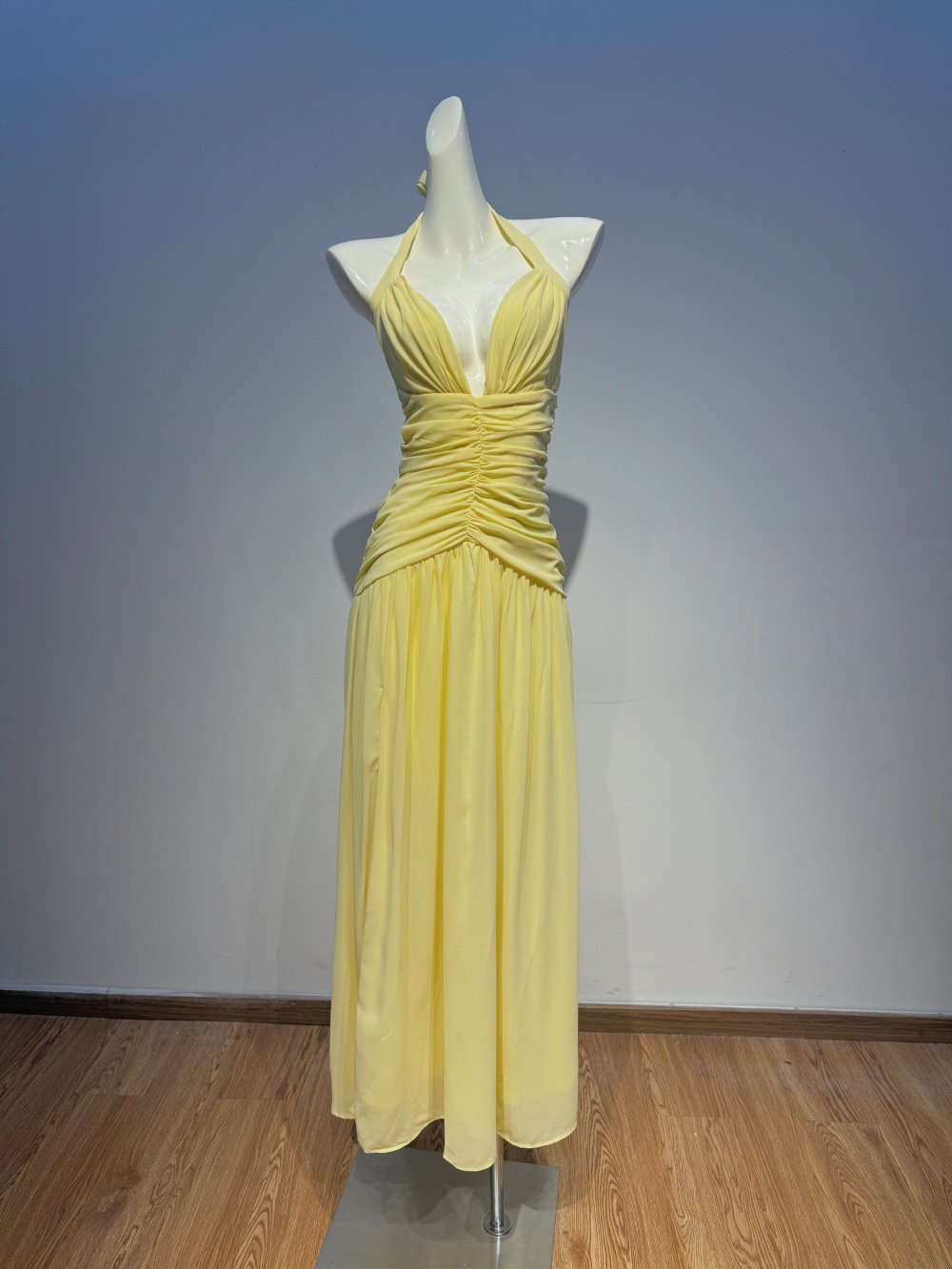 Yellow Georgette Dress - Indian Pakistani Style Maxi