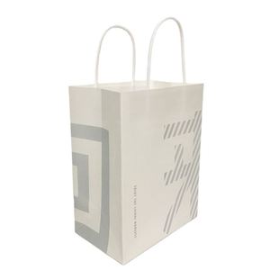 Vente flash - Sacs en papier kraft blanc écologiques, recyclables, à bas prix, personnalisables avec votre propre logo, pour café, thé, jus, à emporter - Product Image 1