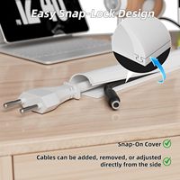 Gaine de câbles flexible en silicone blanc Conwang, auto-adhésive, pour 2-3 câbles électriques, cache-câbles TV, mur, 1m, Chine
