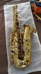 Saxofón Alto, Clave Eb, F, Directo de Fábrica #    Instrumento Musical de Viento con Acabado en Laca Dorada - Product Image 6