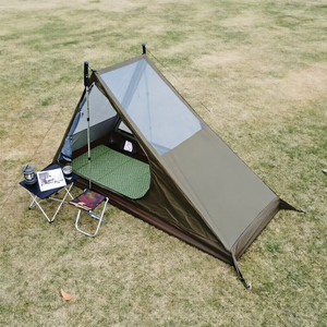 Tente en maille ultralégère personnalisée de 0,9 kg pour une personne, tente portable à armature en A pour la randonnée, le trekking et le camping - Product Image 2