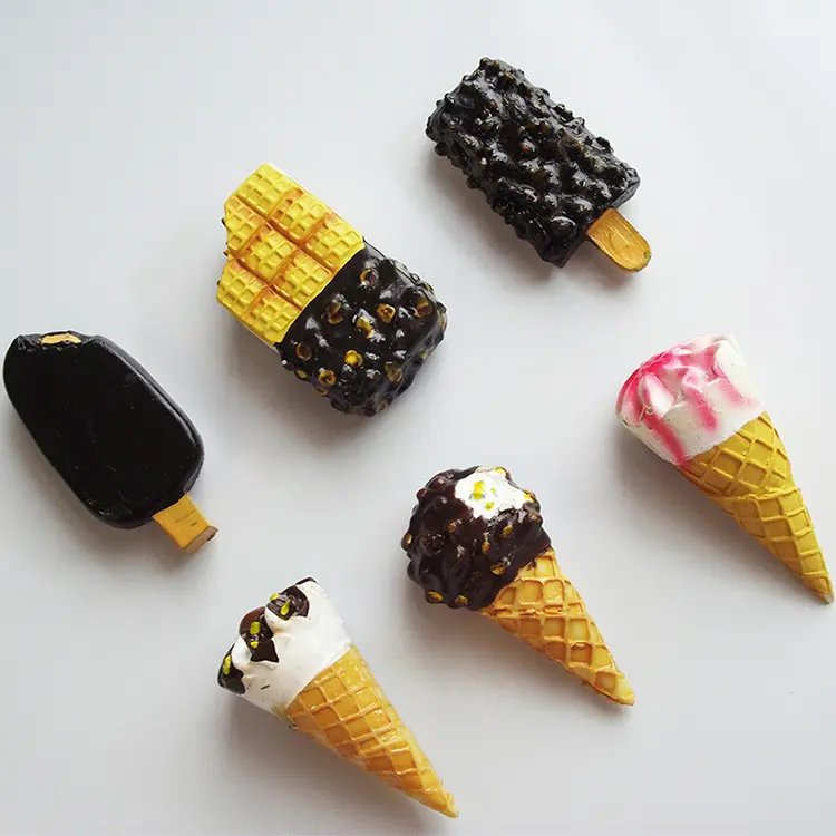Magnet kulkas Resin warna-warni dekorasi kulkas, suvenir magnetik kreatif makanan 3D