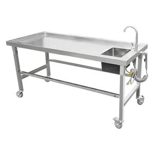 शरीर के परिवहन मोर्चरी उपकरण के लिए कवर के साथ 304 स्टेनलेस स्टील कैडवर डिसेक्शन कार्ट - Product Image 4