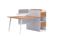 Bureau de travail confortable avec tiroirs et bureau pour le personnel