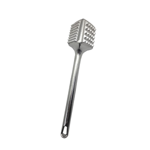 Ablandador de carne de aluminio plateado de triple cara, martillo, mazo, herramienta de 275G - Product Image 1