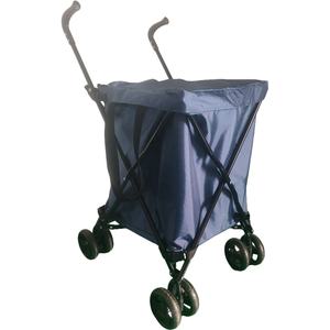 Panier de rangement en toile détachable léger panier de sac à provisions chariot 4 roues chariot d'épicerie de supermarché - Product Image 4