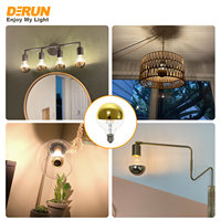 Ampoule LED vintage en verre à filament doré et argenté, modèle G80 G95 G125 4W 6W 8W, pour lustre et suspension, FMT-TOPGOLDEN
