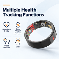 Anneau intelligent TK20 pour le suivi du sommeil, de la fréquence cardiaque, de la variabilité de la fréquence cardiaque et de l'activité, résistance à l'eau 5ATM IP68, largeur de 6 mm