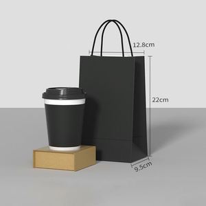 Bolsas de Papel Kraft Impresas Personalizadas para Llevar Café, Bolsas Ecológicas para Entrega de Alimentos para Cafeterías y Restaurantes - Product Image 1