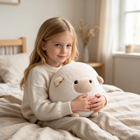 Peluche ultra douce en sherpa, en forme de mouton, avec corps sphérique, pour décoration de chambre d'enfant kawaii, cadeau