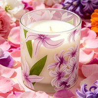 Bougie parfumée d'aromathérapie à la cire de soja végétale naturelle de luxe, longue durée (60 heures), dans un pot mat recyclable
