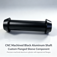 Eixo Cilíndrico de Aço Inoxidável/Alumínio com Flanges de Dupla Conicidade, Usinagem CNC Personalizada de Fábrica e Eletroerosão a Fio, Peças ISO9001