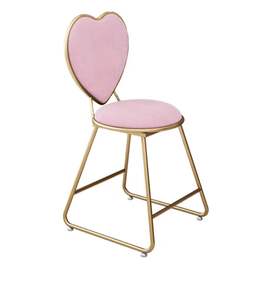 Nordic Creative Heart-Shaped <b>Chair</b> Ironwork Dining <b>Chair</b> Gold <b>Dressing</b> Table <b>Chair</b> Simple Velvet <b>Chair</b> - Product Image 2