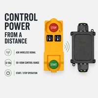 Interruptor de Control Remoto Inalámbrico DC 12V 24V 48V 60V 72V 80V 10A, Receptor de Relé RF de 1 Canal a Prueba de Agua, Control Remoto con Alcance de 50-100m