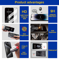 APEI pour iPhone 17 16 15 – Protection d'écran en verre trempé électroplaqué, anti-poussière, anti-espion, film protecteur HD pleine surface pour téléphone