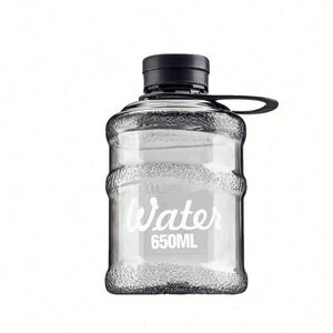 Creative Trendy Mini Bucket <b>Cup</b> Stylish Student Plastic <b>Reusable</b> Food Safe Water Bottle Lid Large Capacity Portable For Men - Product Image 4