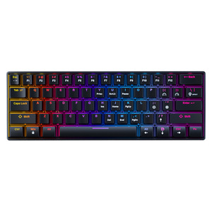 Wired Mechanical Gaming Keyboard USB Type-C <strong>Interface</strong> 61 Keys Mixed Color Backlit ABS Material Plug and Play for Laptop Desktop - Product Image 1