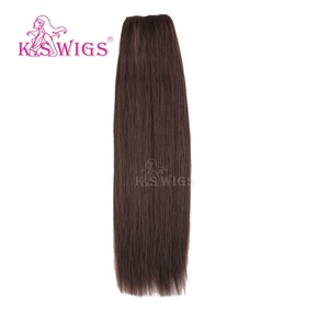 K.SWIGS 9 #   Extensions de cheveux invisibles brun foncé à double trame, cheveux humains Remy lisses, 10-30 pouces, 100g, sans clip, extensions Halo - Product Image 2