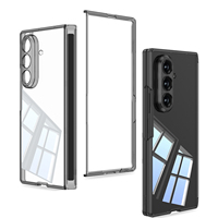 Étui magnétique transparent GKK Original de haute qualité pour Z Fold 7 et Z Fold 8 – Protection antichoc, étanche, 360°, avec bande élégante
