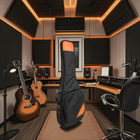 Sac à dos pour guitare électronique violon portable durable imperméable rembourré avec sangle d'usine OEM Noir 110x45cm