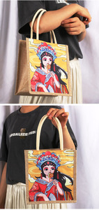 Venta al por mayor de bolsas de yute de compras compuestas logotipo impreso personalizado ecológico de moda con logotipo - Product Image 2