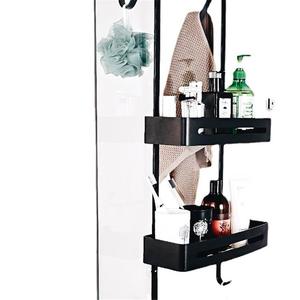 Étagères modernes pour salle de bain en acier inoxydable, paniers suspendus double couche, fixation murale sans perçage pour toilettes - Product Image 2