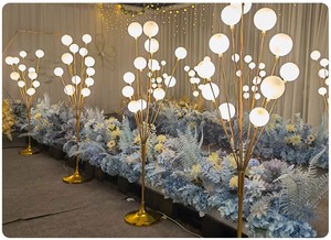 L-051 Ornamenti Luminosi in Ferro, Sfera Luminosa, Segnaposto per Alberi da Frutto, Centrotavola, Lampada Elettroplaccata per Passaggi Pedonali per Matrimoni - Product Image 5