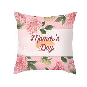 Funda de Almohada para el Día de la Madre, Funda de Almohada de Felpa con Diseño de Corazón Rosa y Flores, Funda de Cojín para Oficina, Venta al por Mayor - Product Image 3