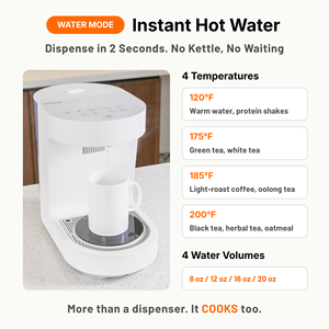NEO CUCINA - Cuiseur automatique intelligent pour ramen - Distributeur d'eau chaude instantanée - 2 en 1 - Machine à cuisiner des nouilles coréennes instantanées sur comptoir - Product Image 4