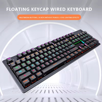 Clavier de jeu mécanique LEAVEN K880 E-Sports à 98 touches, remplaçable à chaud, en matériau PBT, rétroéclairage RVB, interface USB Type-C, programmable