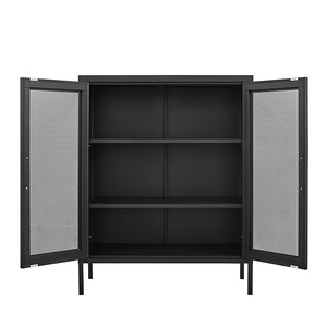 Mueble de Salón Comedor, <span class=keywords><strong>Aparador</strong></span> de Media Altura <span class=keywords><strong>con</strong></span> <span class=keywords><strong>Vitrina</strong></span> - Product Image 6