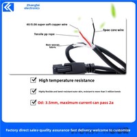 SM 3 P 2 3 Pin sumber cahaya penglihatan kabel lunak 3 4 2.54mm kawat Harness LED inspeksi industri kabel ekstensi daya mesin PVC