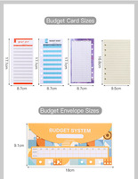 6 anneaux feuilles mobiles A6 recharge papier insert budget enveloppe cahier à spirale budget planificateur feuilles budget classeur accessoires