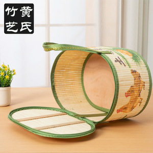 Bamboo Egg <b>Basket</b> Handmade Chicken Egg <b>Storage</b> Container With Handle For Gift Packaging - Product Image 4