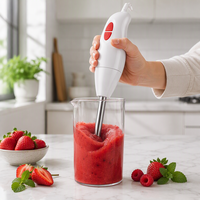 Mixeur plongeant électrique silencieux à bouton-poussoir, en plastique, pour écraser la glace, anti-fuite, sans BPA, pour usage domestique
