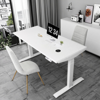 Bureau d'ordinateur moderne, table électrique réglable en hauteur, bureau ergonomique intelligent pour travailler assis ou debout