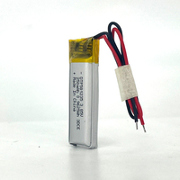 Batterie LiPo approuvée CE PSE KC, 3.7V 100-300mAh, haute densité énergétique, 500 cycles, batteries compactes au lithium-ion polymère pour