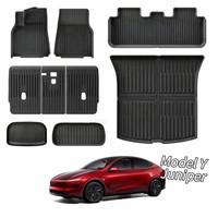 Tapis de sol de voiture en TPE pour Tesla Model Y L Long Range 2026 Juniper RHD 6 places 9 pièces sur mesure toutes saisons