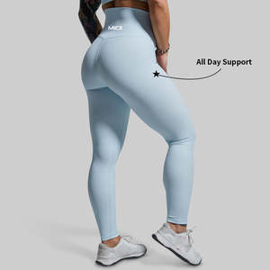 Leggings de gymnastique solides respirants écologiques taille haute pour femmes et ensemble de soutien-gorge de sport à manches longues pour vêtements de Fitness et de Yoga - Product Image 6