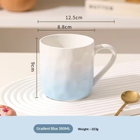 Mug en céramique texturé dégradé YanJun, tasse à café/eau pour la maison et le bureau, jolie tasse à boire en porcelaine