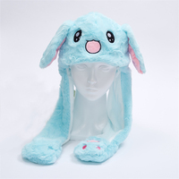 Cappello con Orecchie di Coniglio in Peluche, Giocattolo con Airbag e LED, Regalo Trendy