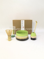 Ensemble de bols à matcha en céramique écologiques à prix abordable, fouet en bambou, cuillère, boîte personnalisée, style simple et moderne
