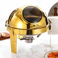 Réchaud de buffet professionnel en acier inoxydable pour restaurant, capacité 6L, alimenté à l'alcool, pour la restauration